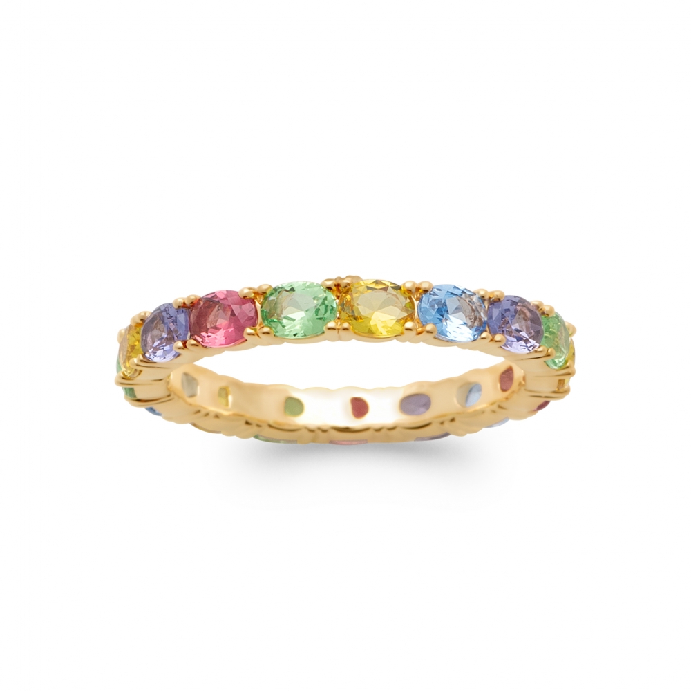 кольцо color с разноцветным ювелирным стеклом