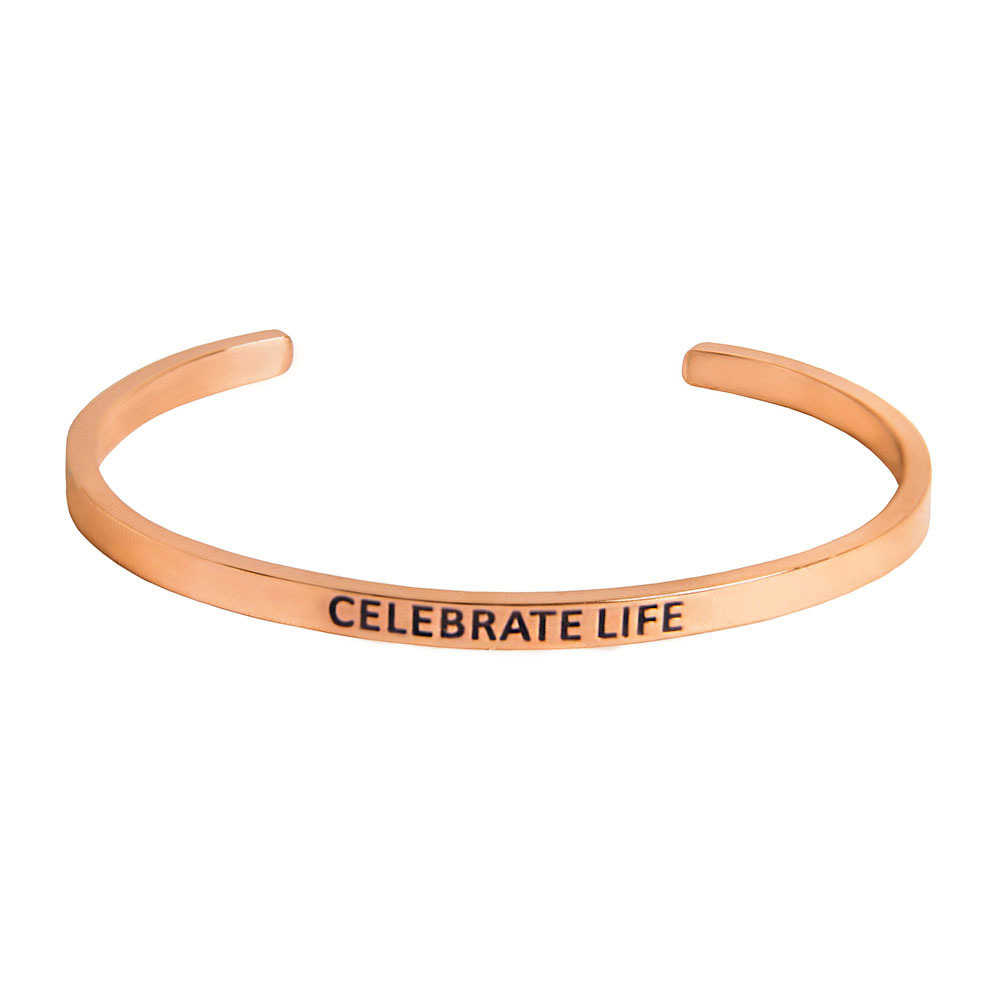 браслет "celebrate life" в розовой позолоте