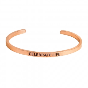 браслет "celebrate life" в розовой позолоте