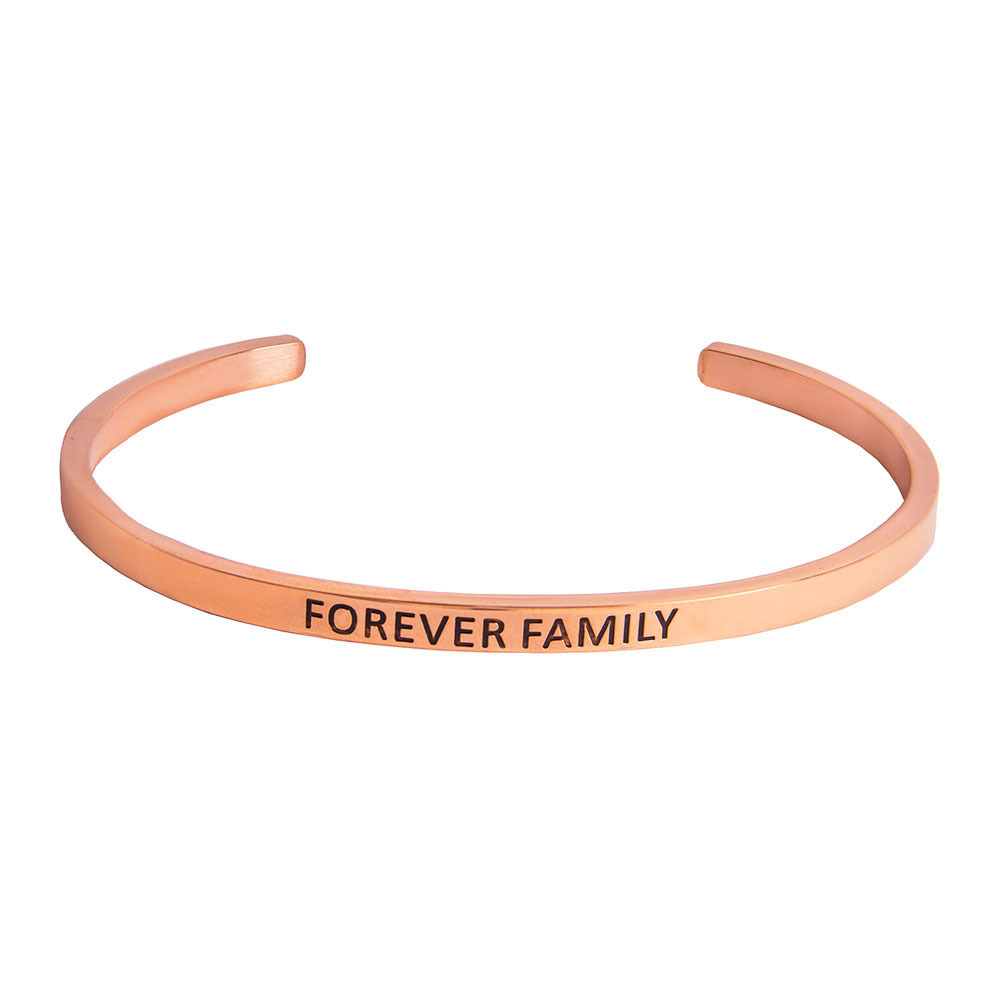 браслет "forever family"в розовой позолоте
