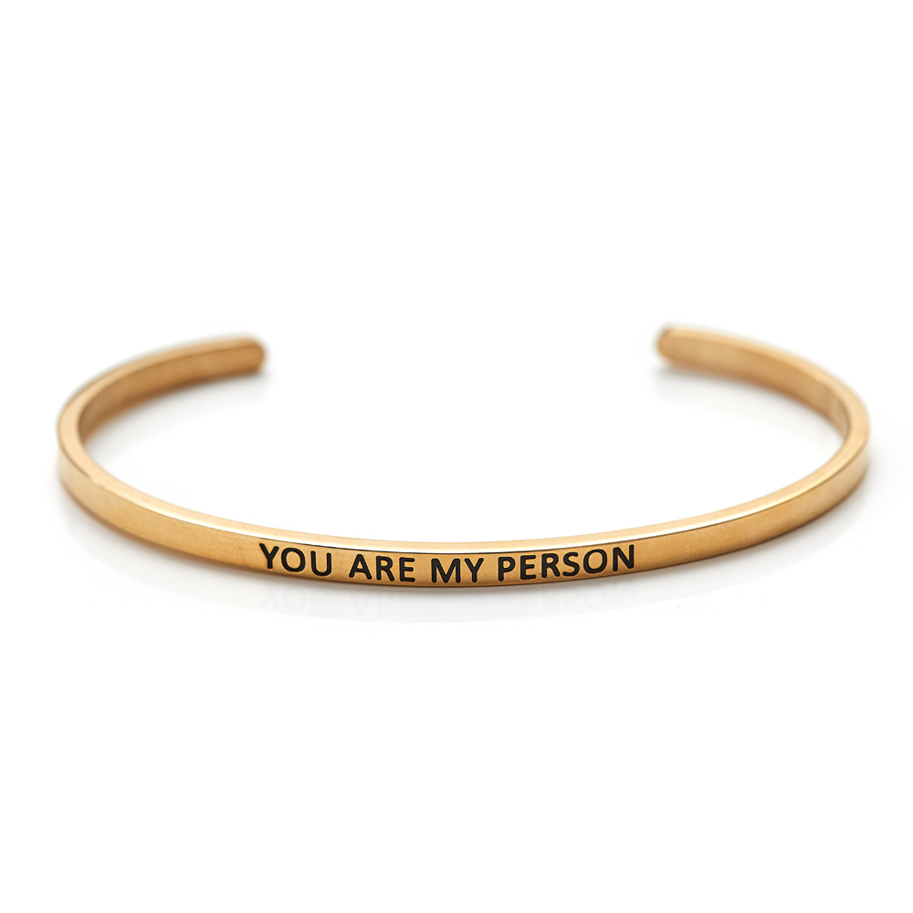 браслет "you are my person" в позолоте